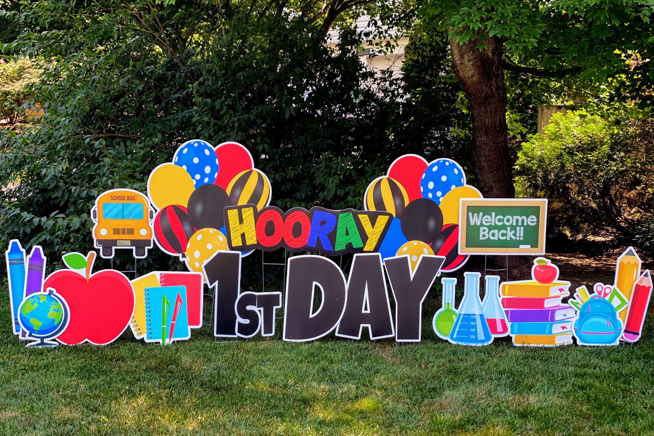 Back To School Yard Signs - No-Guilt Yard Cards