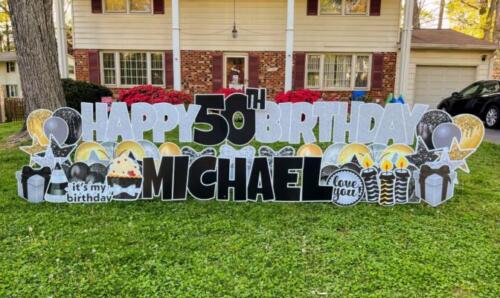 50th birthday michael yard card burke va