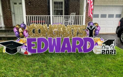 edward graduation yard sign burke va