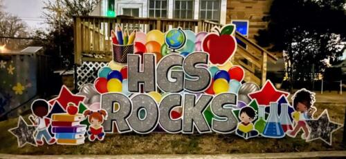 hgs rocks school appreciation yard sign alexandria va