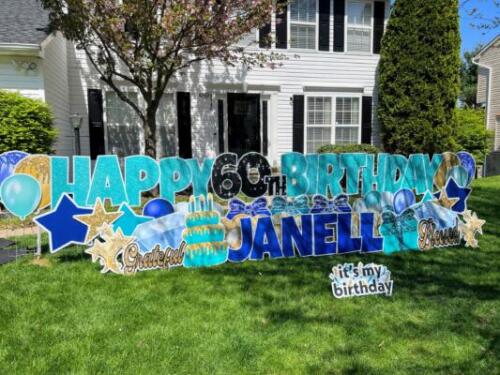 janell 60th birthday yard card woodbridge va