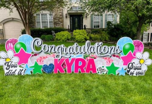 kyra congratulations yard sign northern va
