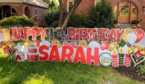 sarah 40th birthday yard card washington dc