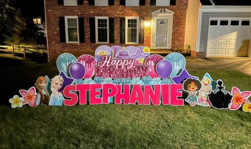 stephanie birthday yard card